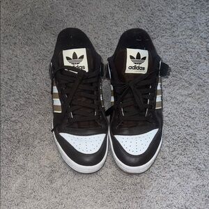 adidas Black, White & Gold Low-Top Sneakers
